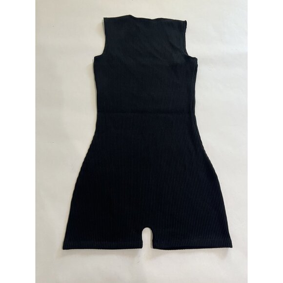 SANS FAFF Molly Mini Enviro Rib Catsuit in Black - Picture 4 of 5